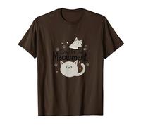 Live In The Meowment: Dulce Cat Lovers Juego de Palabras Camiseta, Hombre, Marrón, M