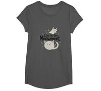 Live In The Meowment: Dulce Cat Lovers Juego de Palabras Camiseta, Niñas, Asfalto, Pequeña