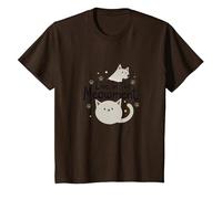 Live In The Meowment: Dulce Cat Lovers Juego de Palabras Camiseta, Niños, Marrón, 8 años