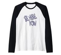 Live in The Moment Quote Design Camiseta Manga Raglan