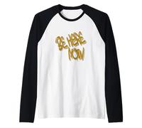 Live in The Moment Quote Design Camiseta Manga Raglan