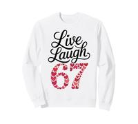 Live Laugh 67 Cute Valentine Hearts Estética Meme Sudadera