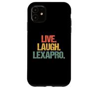 Live, Laugh, Lexapro - Retro Funny Diciendo Depresión Ansiedad Carcasa para iPhone 11