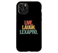 Live, Laugh, Lexapro - Retro Funny Diciendo Depresión Ansiedad Carcasa para iPhone 11 Pro