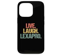 Live, Laugh, Lexapro - Retro Funny Diciendo Depresión Ansiedad Carcasa para iPhone 13 Pro