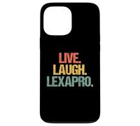 Live, Laugh, Lexapro - Retro Funny Diciendo Depresión Ansiedad Carcasa para iPhone 13 Pro Max