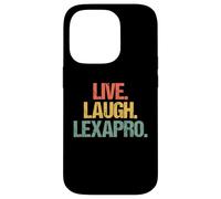 Live, Laugh, Lexapro - Retro Funny Diciendo Depresión Ansiedad Carcasa para iPhone 14 Pro