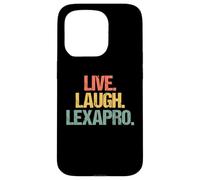 Live, Laugh, Lexapro - Retro Funny Diciendo Depresión Ansiedad Carcasa para iPhone 15 Pro