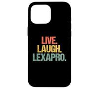 Live, Laugh, Lexapro - Retro Funny Diciendo Depresión Ansiedad Carcasa para iPhone 16 Pro Max