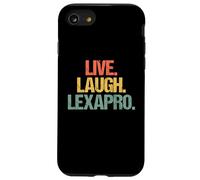 Live, Laugh, Lexapro - Retro Funny Diciendo Depresión Ansiedad Carcasa para iPhone SE (2020) / 7 / 8
