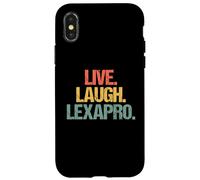 Live, Laugh, Lexapro - Retro Funny Diciendo Depresión Ansiedad Carcasa para iPhone X/XS
