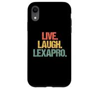 Live, Laugh, Lexapro - Retro Funny Diciendo Depresión Ansiedad Carcasa para iPhone XR