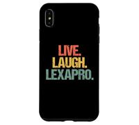 Live, Laugh, Lexapro - Retro Funny Diciendo Depresión Ansiedad Carcasa para iPhone XS Max