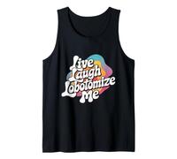 Live Laugh Lobotomize Me Retro Lobotomía Dark Comedy Groovy Camiseta sin Mangas
