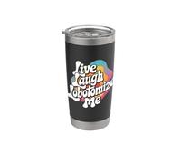 Live Laugh Lobotomize Me Retro Lobotomía Dark Comedy Groovy Vaso térmico de acero inoxidable de doble pared