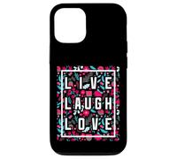 Live Laugh Love Inspiration Cool Motivational Floral Quotes Carcasa para iPhone 12/12 Pro