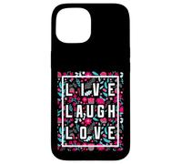 Live Laugh Love Inspiration Cool Motivational Floral Quotes Carcasa para iPhone 15