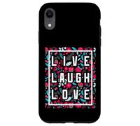 Live Laugh Love Inspiration Cool Motivational Floral Quotes Carcasa para iPhone XR