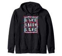 Live Laugh Love Inspiration Cool Motivational Floral Quotes Sudadera con Capucha