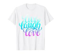 Live Laugh Love tee Shirts, Inspiration Cool Quotes Graphic Camiseta gráfica económica, Hombre, Blanco, XL