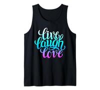 Live Laugh Love tee Shirts, Inspiration Cool Quotes Graphic Camiseta sin Mangas