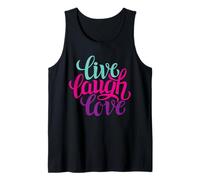Live Laugh Love tee Shirts, Inspiration Cool Quotes Graphic Camiseta sin Mangas