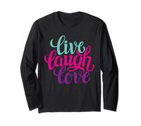 Live Laugh Love tee Shirts, Inspiration Cool Quotes Graphic Manga Larga