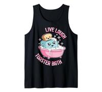 Live Laugh Toaster Bath Funny Life Funny Diching Cute Kawaii Camiseta sin Mangas