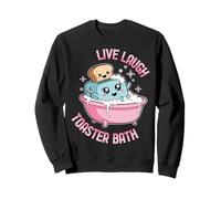 Live Laugh Toaster Bath Funny Life Funny Diching Cute Kawaii Sudadera