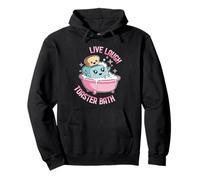 Live Laugh Toaster Bath Funny Life Funny Diching Cute Kawaii Sudadera con Capucha