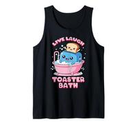 Live Laugh Toaster Bath Funny Life Funny Dichos Camiseta sin Mangas