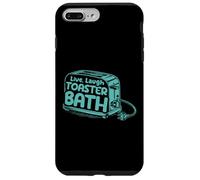 Live Laugh Tostadora Baño Optimismo Divertido Dicho Broma Carcasa para iPhone 7 Plus/8 Plus