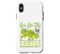 Live Life Like The Turtle Slow Down and Enjoy It | Tortuga Carcasa para iPhone X/XS