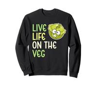 Live Life On The Veg Funny Vegetable Lechuga Estilo de Vida Vegano Sudadera