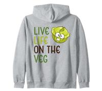 Live Life On The Veg Funny Vegetable Lechuga Estilo de Vida Vegano Sudadera con Capucha
