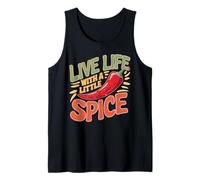 Live Life With A Little Spice Chef Pasión Culinaria - Camiseta sin Mangas