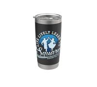 Live Lively Learn To Line Dance Country Music Square Dancing Vaso térmico de acero inoxidable de doble pared