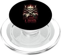 Live Loud Rock and Roll Guitarra Vintage Rock Music PopSockets PopGrip para MagSafe