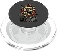Live Loud Rock and Roll Guitarra Vintage Rock Music PopSockets PopGrip para MagSafe