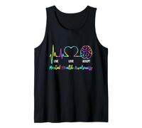 Live Love Accept Diseño de Conciencia sobre la Salud Mental Camiseta sin Mangas
