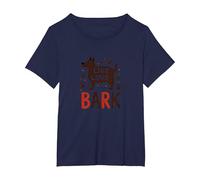 Live Love Bark: Adorable Amante de los Perros Camiseta, Mujer Tallas Grandes, Azul Marino, 1XL Grande