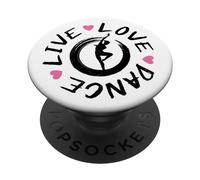 Live Love Dance Girls adolescentes Mujeres bailarinas PopSockets PopGrip Adhesivo