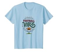 Live Love Fútbol Retro Deportes Fan Entusiasmo Camiseta, Niños, Azul Bebé, 12 años