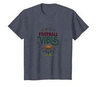 Live Love Fútbol Retro Deportes Fan Entusiasmo Camiseta, Niños, Azul Jaspeado, 12 años