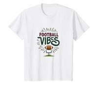 Live Love Fútbol Retro Deportes Fan Entusiasmo Camiseta, Niños, Blanco, 12 años