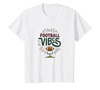 Live Love Fútbol Retro Deportes Fan Entusiasmo Camiseta, Niños, Blanco, 8 años