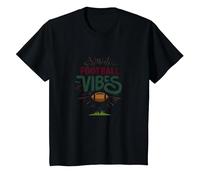 Live Love Fútbol Retro Deportes Fan Entusiasmo Camiseta, Niños, Negro, 12 años