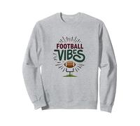 Live Love Fútbol Retro Deportes Fan Entusiasmo Sudadera, Unisex para Adultos, Gris Jaspeado, XXL