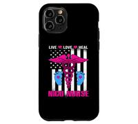 Live Love Heal NICU Nurse American Flag Nursing Nurses Carcasa para iPhone 11 Pro