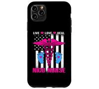 Live Love Heal NICU Nurse American Flag Nursing Nurses Carcasa para iPhone 11 Pro MAX